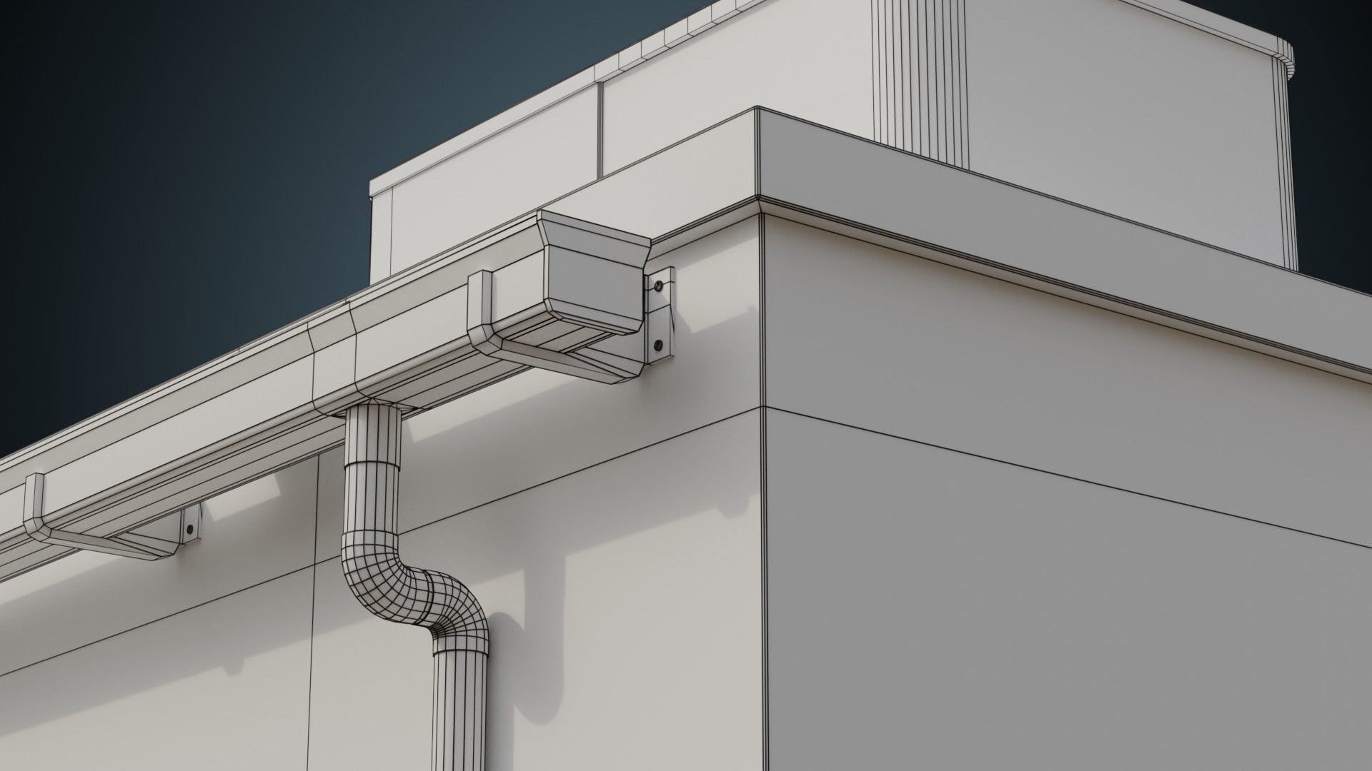 Building 4B Low-poly 3D model_13