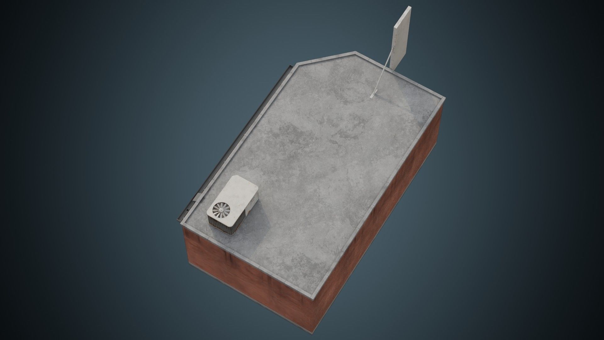 Building 4B Low-poly 3D model_2