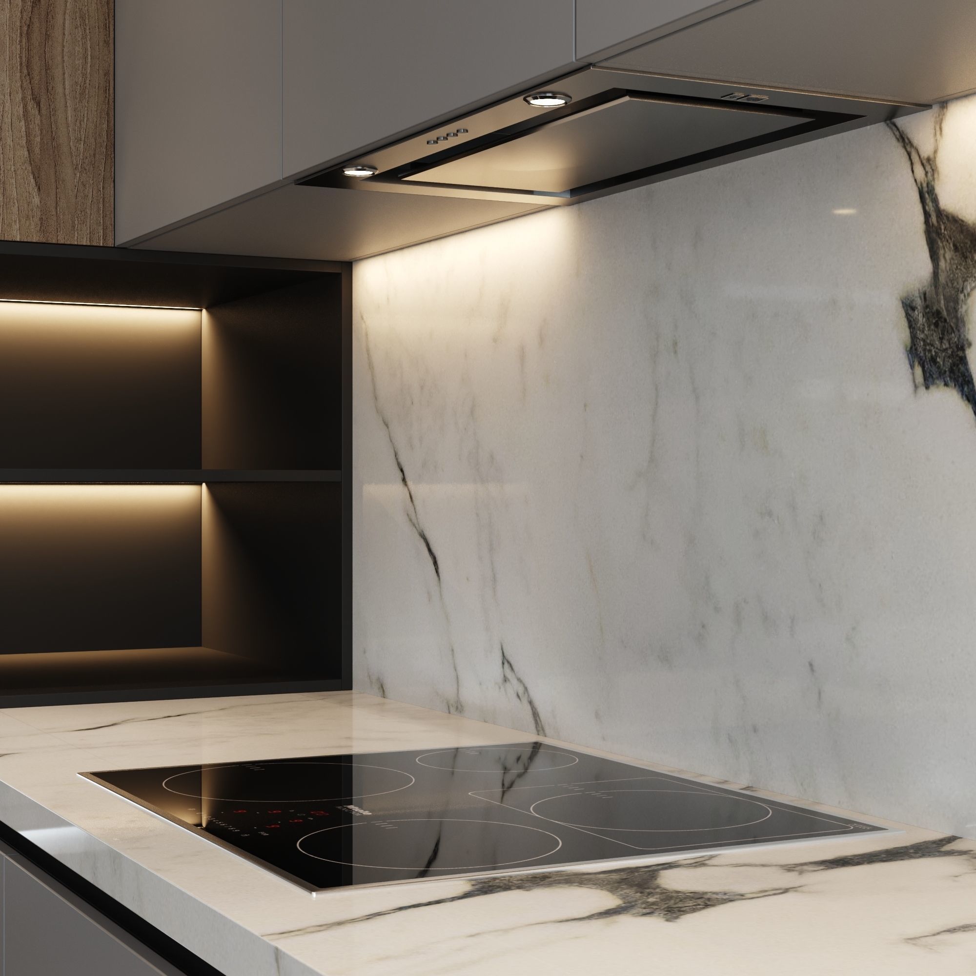 modern kitchen 01 3D model_4