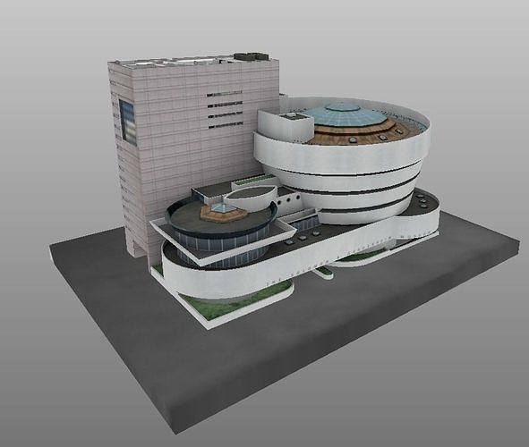 The Solomon R Guggenheim Museum 3d low-poly model Low-poly 3D model
