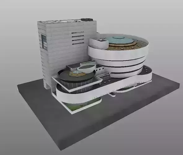 The Solomon R Guggenheim Museum 3d low-poly model