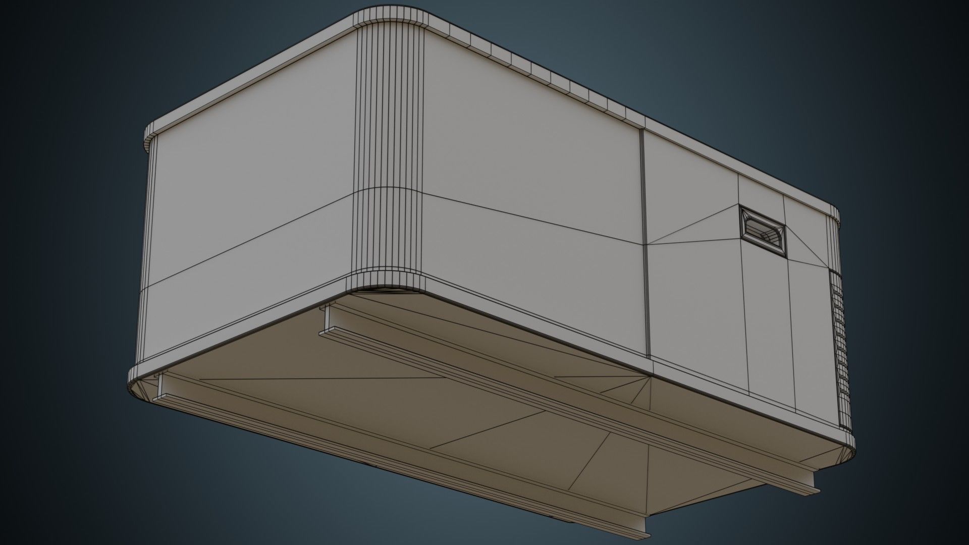 Rooftop AC Unit 3A Low-poly 3D model_6