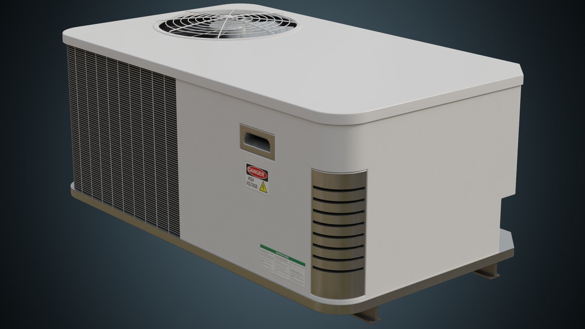 Rooftop AC Unit 3A Low-poly 3D model_1