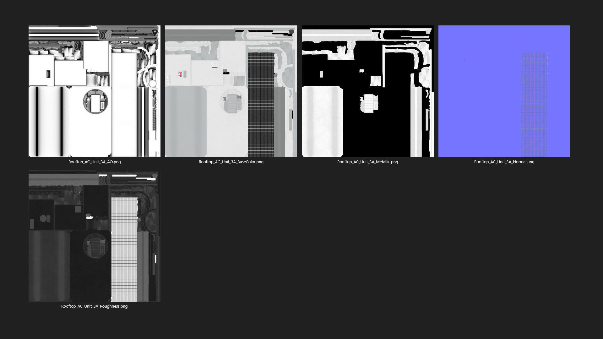 Rooftop AC Unit 3A Low-poly 3D model_8
