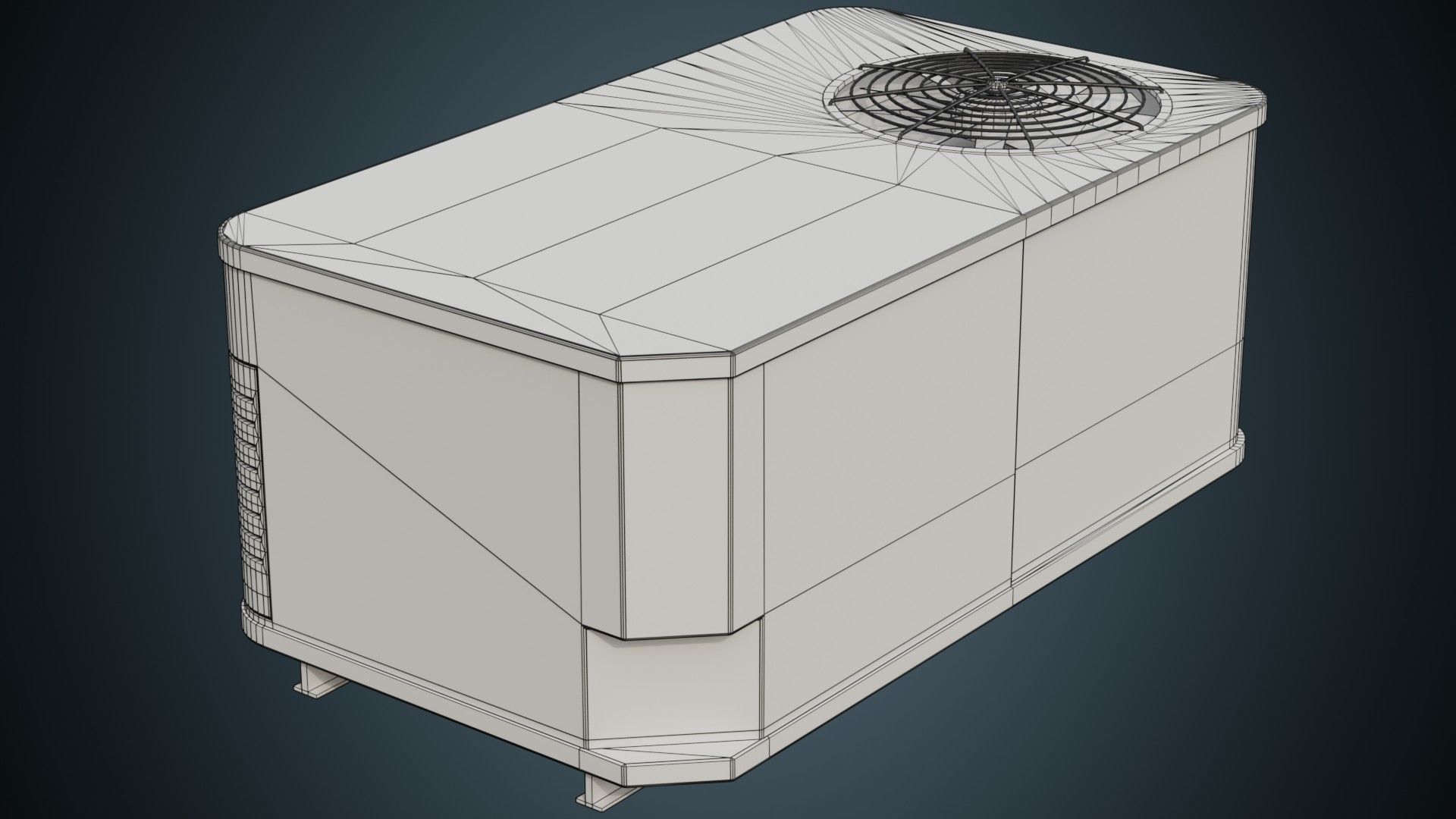 Rooftop AC Unit 3A Low-poly 3D model_5