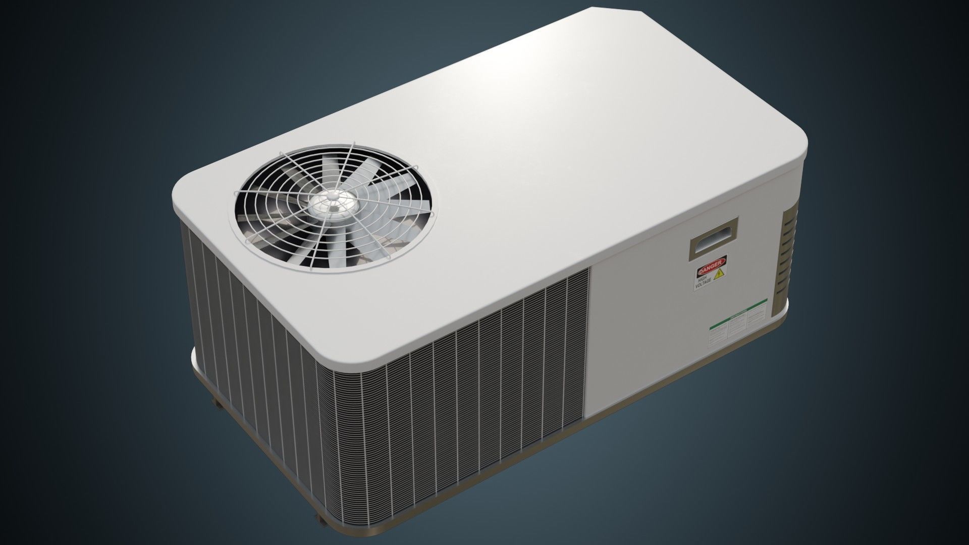 Rooftop AC Unit 3A Low-poly 3D model_2