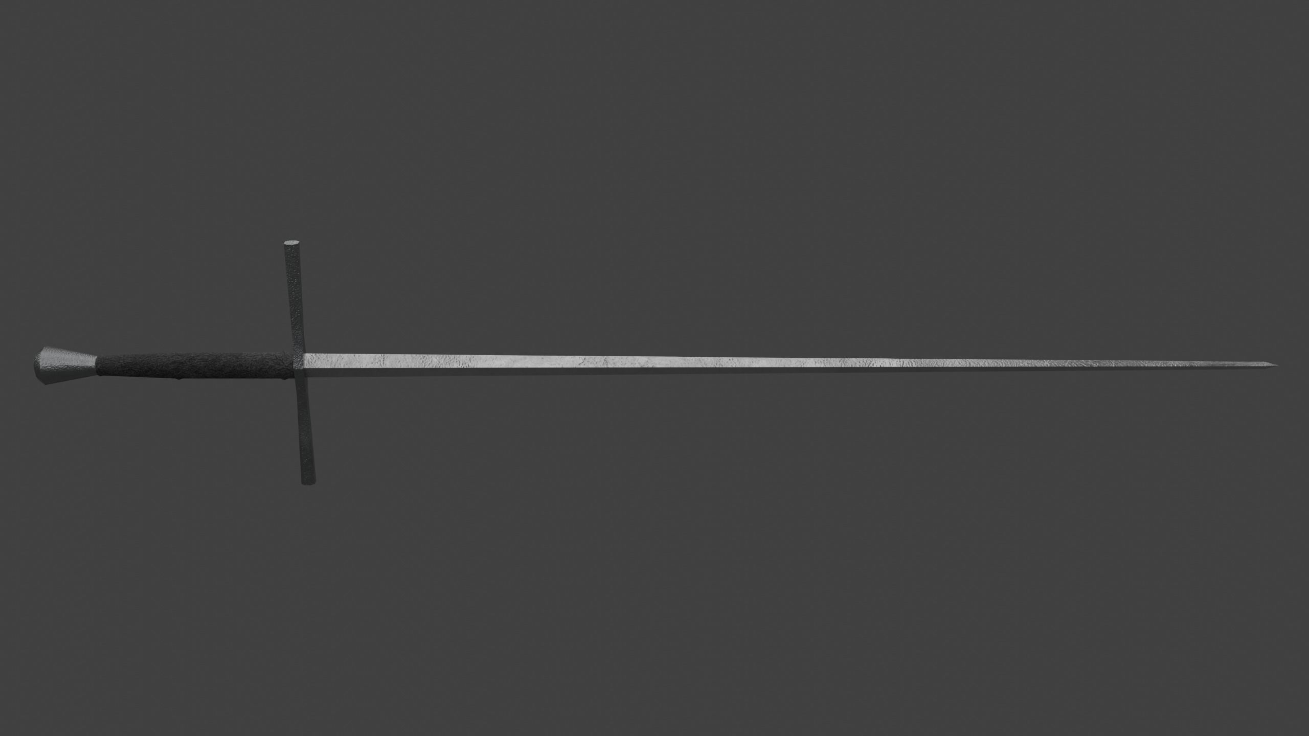 Sword Estok Medieval Pricking Low-poly 3D model_2