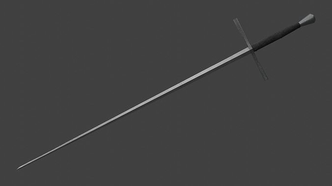 Sword Estok Medieval Pricking Low-poly 3D model