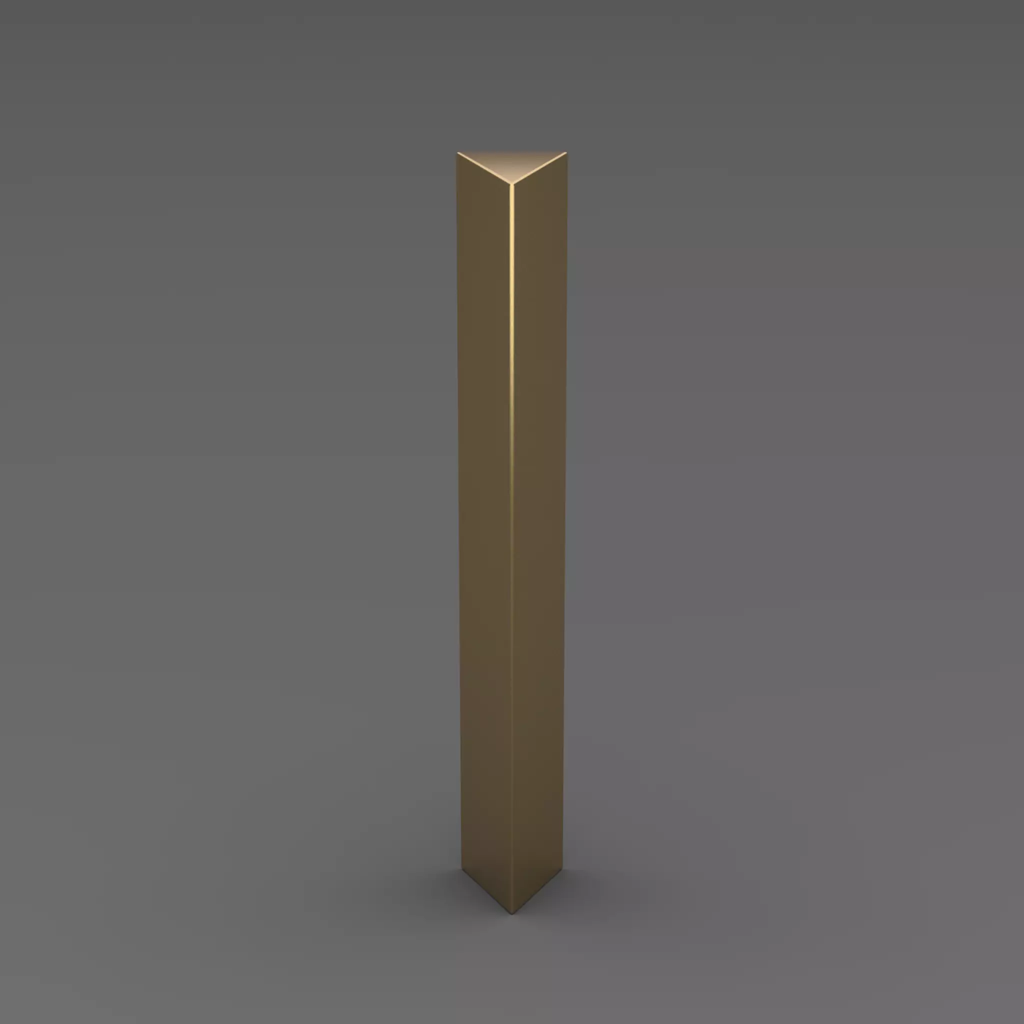 Monolith golden post Low-poly 3D model_0