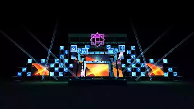 Concert Stage-Design 20210120B 3D model