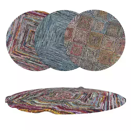 Round Rug Set 247