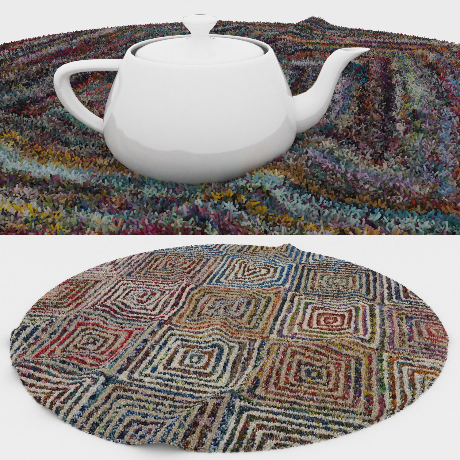 Round Rug Set 247 3D model_2