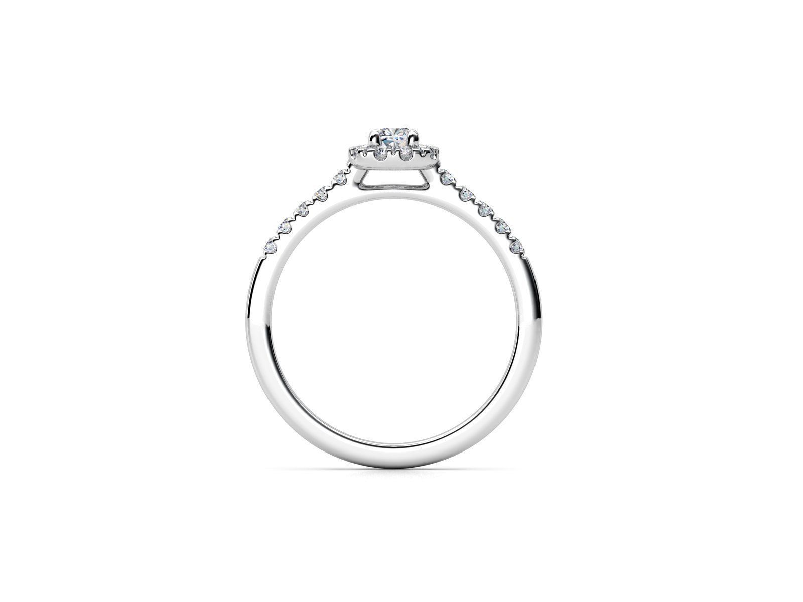 ZDR014 cushion cut diamond engagement ring gold 3D print model_2