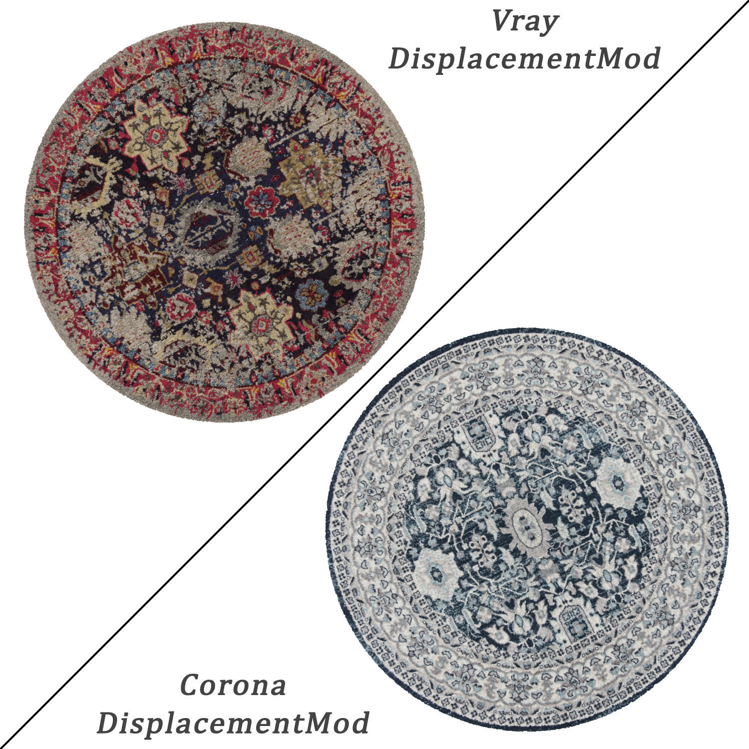 Round Rug Set 250 3D model_1