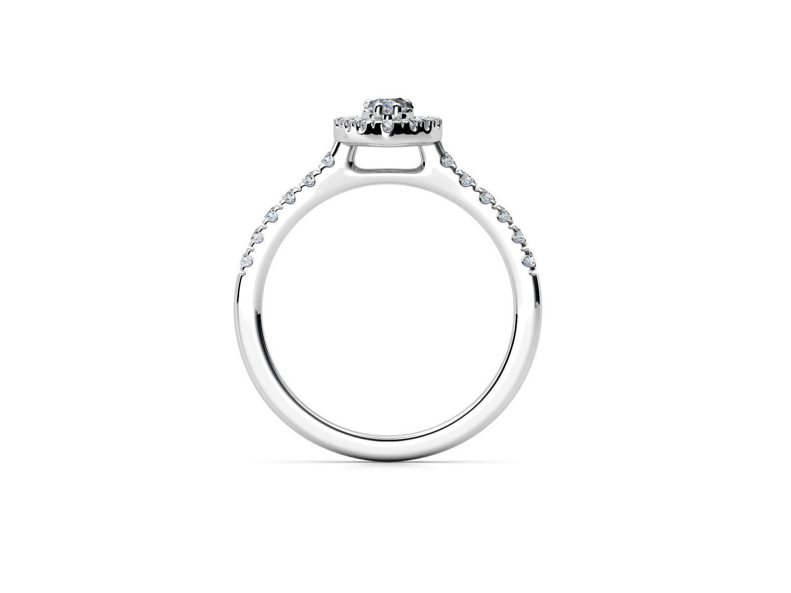 ZDR016 pear shaped diamond engagement ring 3D print model_3