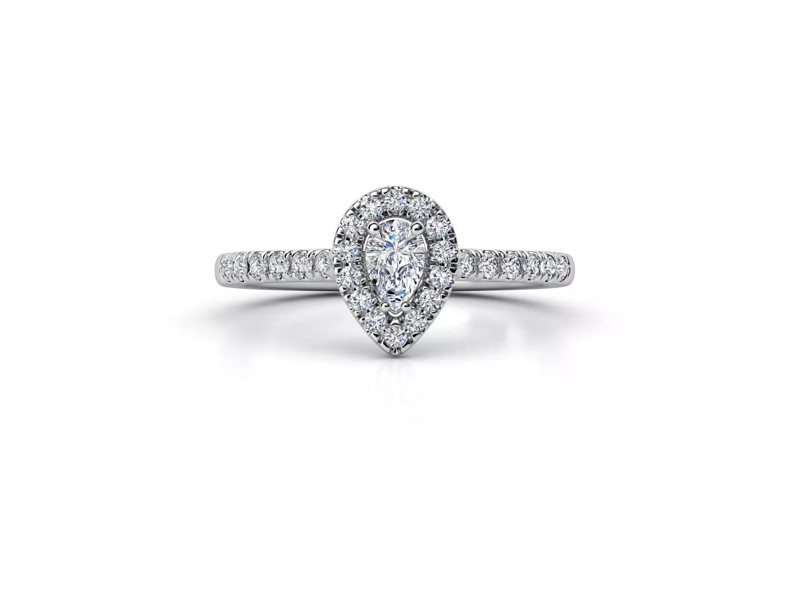 ZDR016 pear shaped diamond engagement ring 3D print model_0