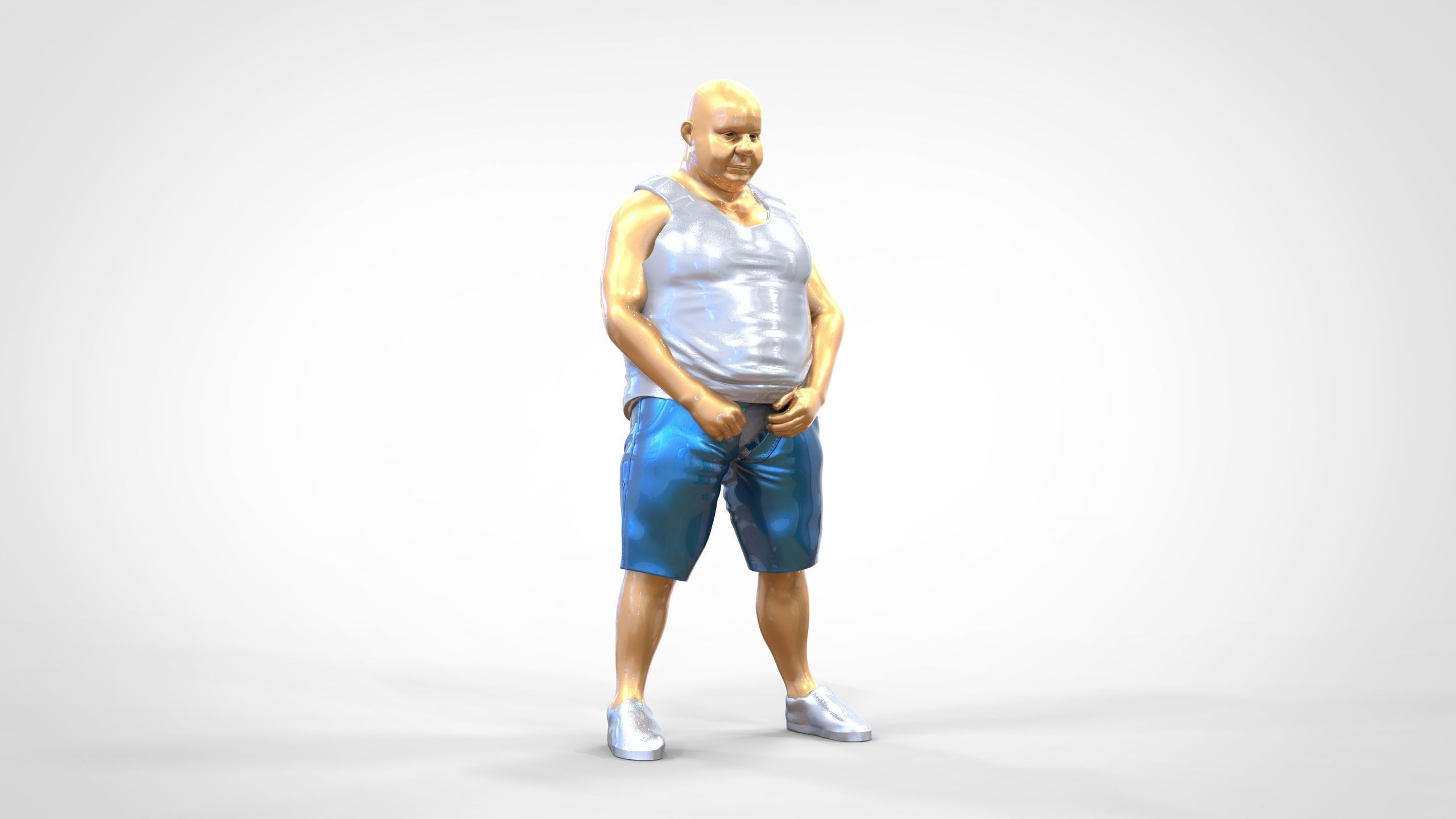 Man Peeing Urinating after drinking beer 3D print model_20