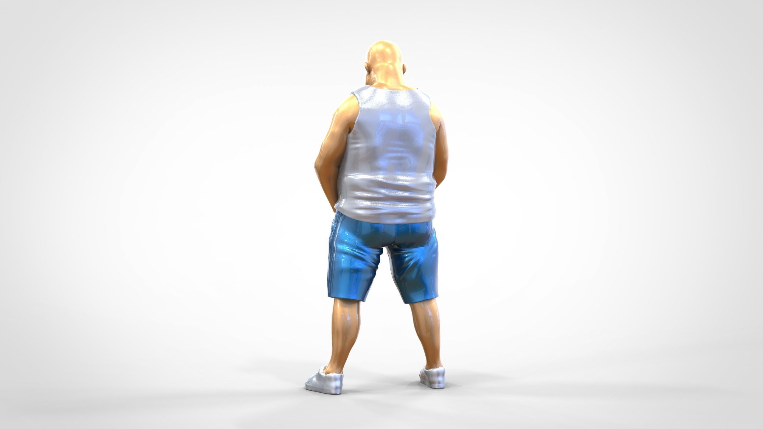Man Peeing Urinating after drinking beer 3D print model_9