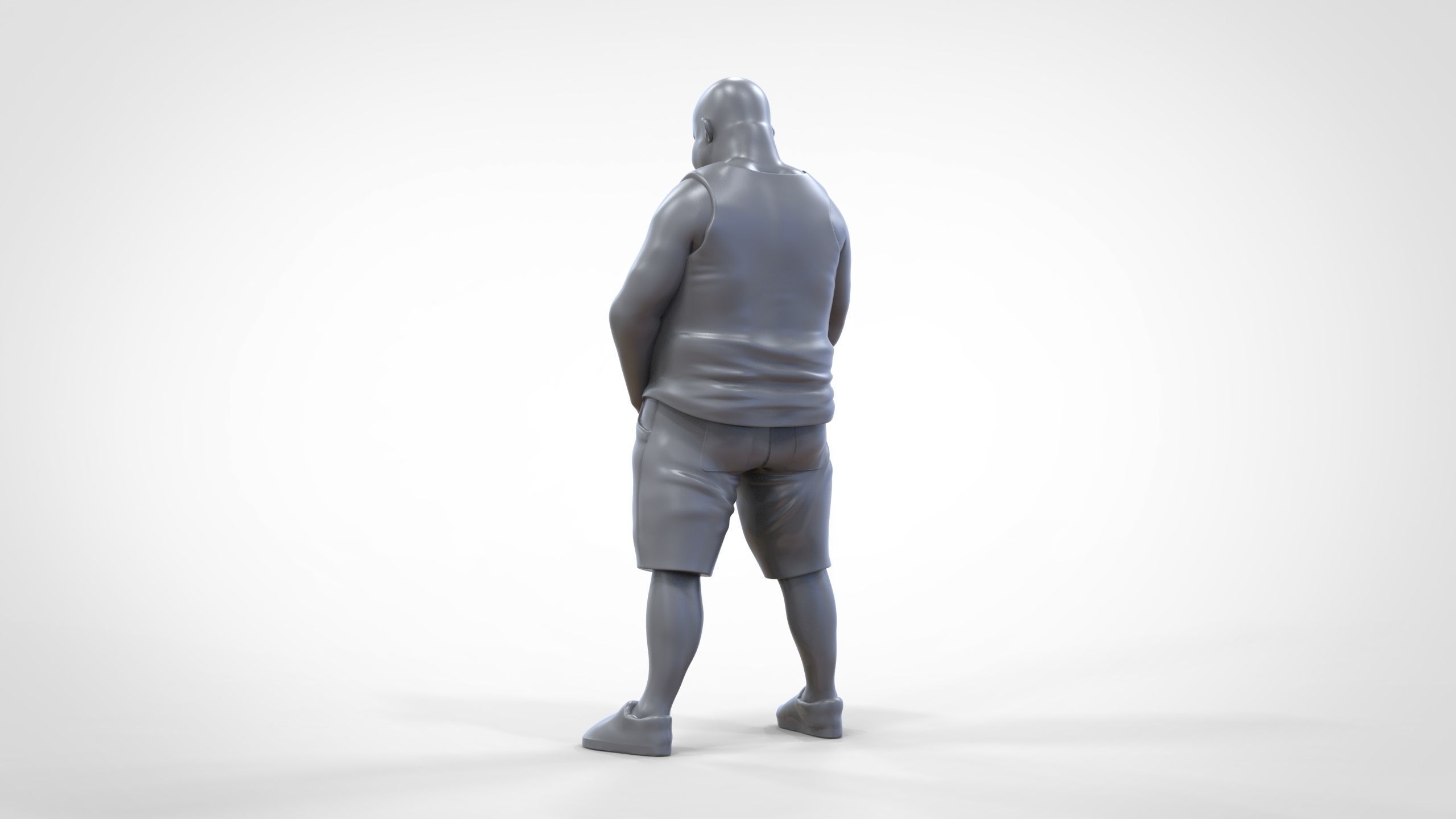 Man Peeing Urinating after drinking beer 3D print model_26