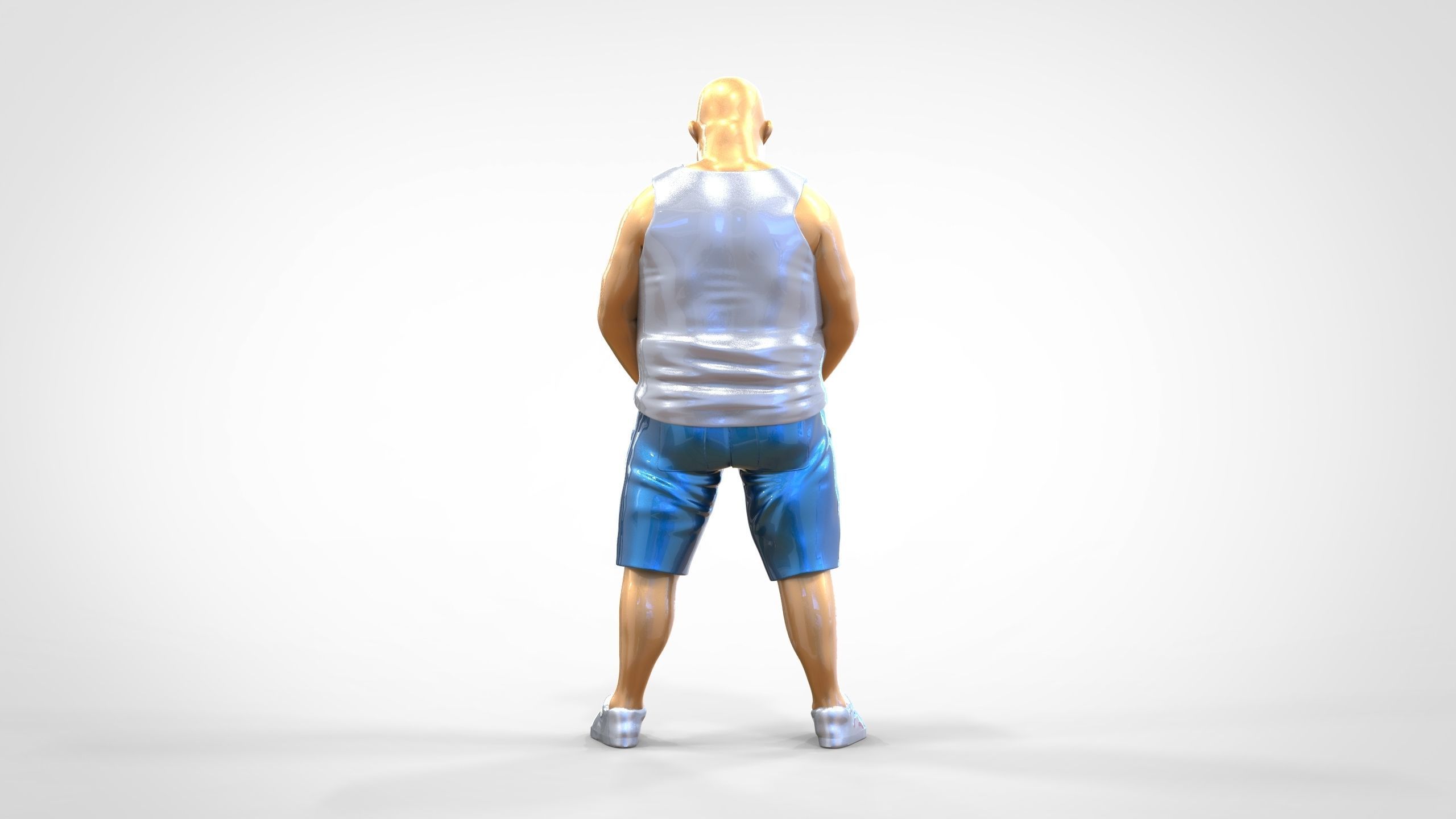 Man Peeing Urinating after drinking beer 3D print model_8