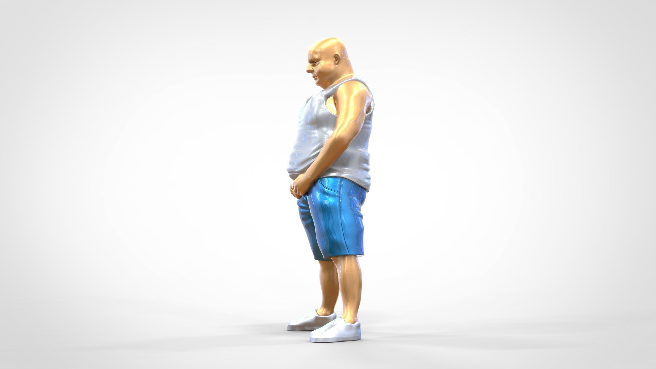 Man Peeing Urinating after drinking beer 3D print model_14