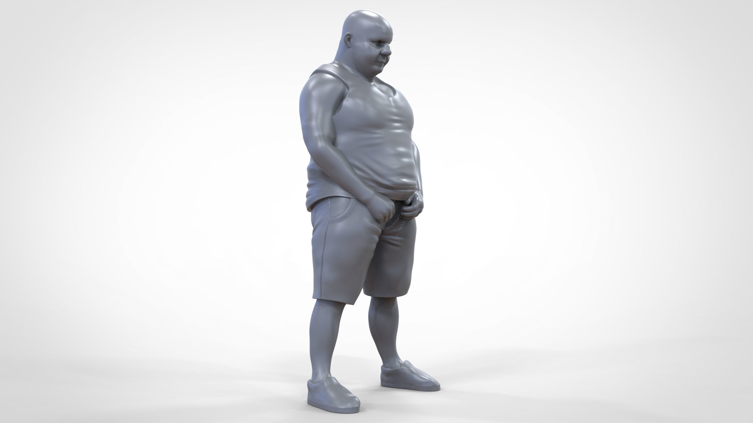 Man Peeing Urinating after drinking beer 3D print model_22