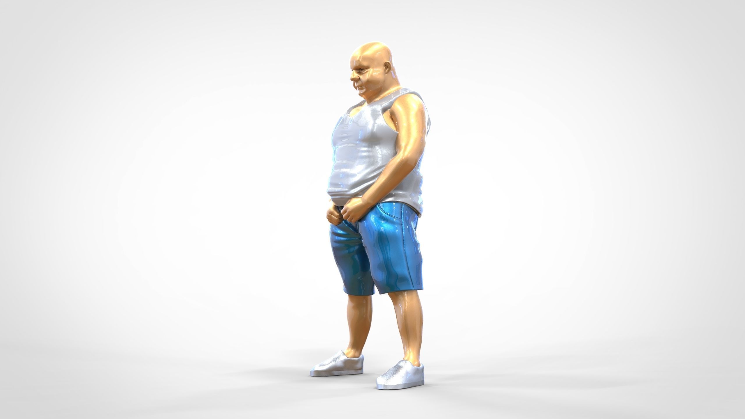 Man Peeing Urinating after drinking beer 3D print model_15