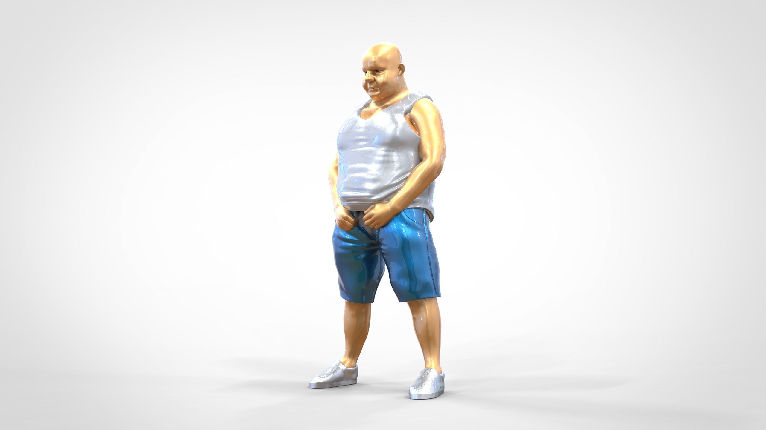 Man Peeing Urinating after drinking beer 3D print model_16