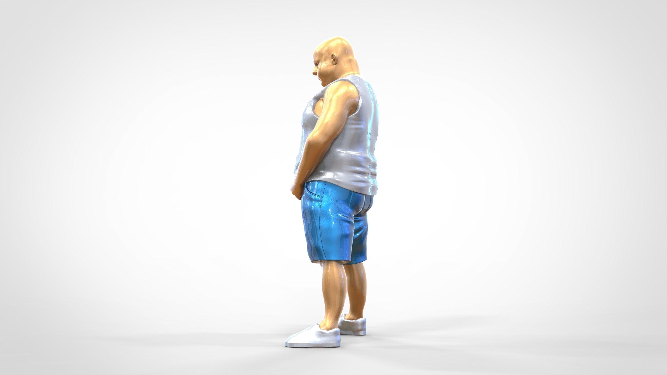 Man Peeing Urinating after drinking beer 3D print model_12