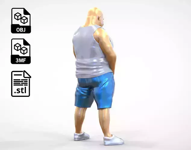 Man Peeing Urinating after drinking beer 3D print model