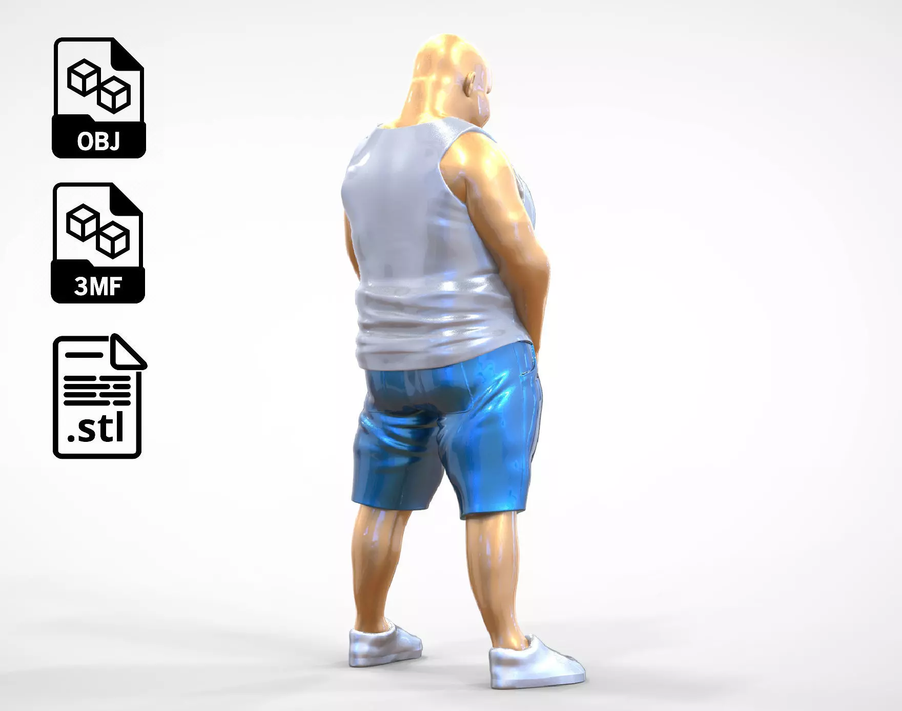 Man Peeing Urinating after drinking beer 3D print model_0