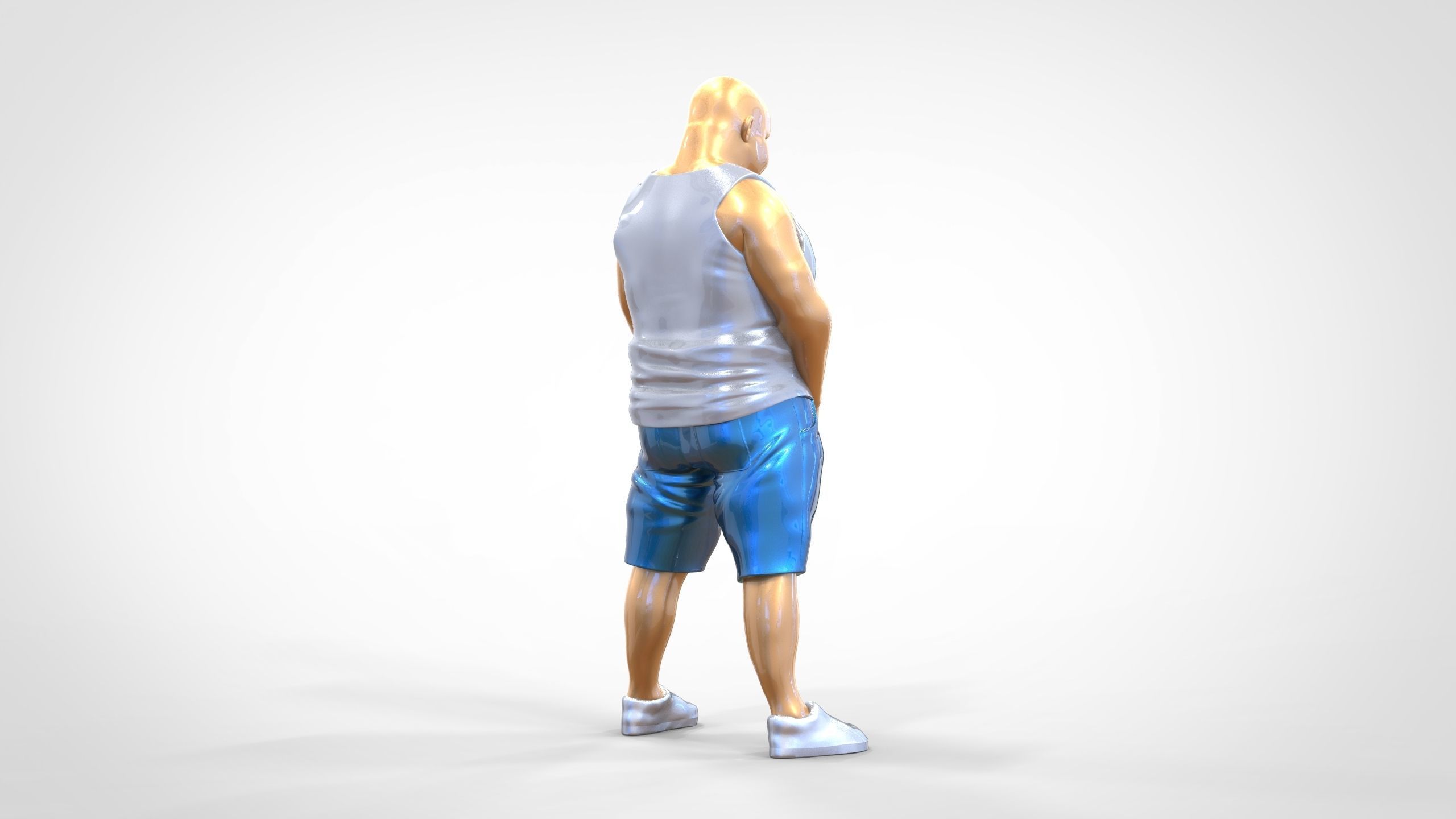 Man Peeing Urinating after drinking beer 3D print model_6