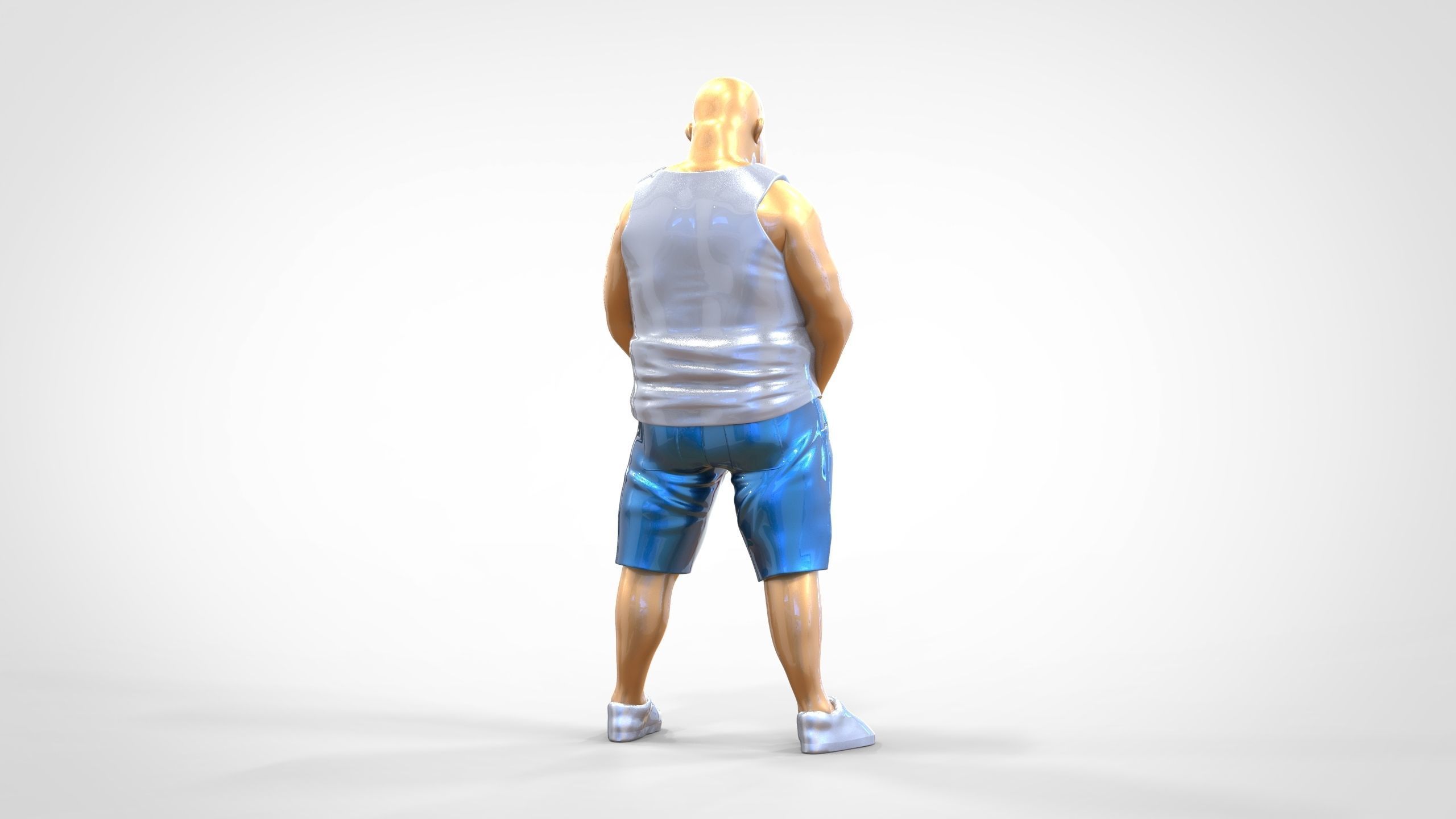 Man Peeing Urinating after drinking beer 3D print model_7