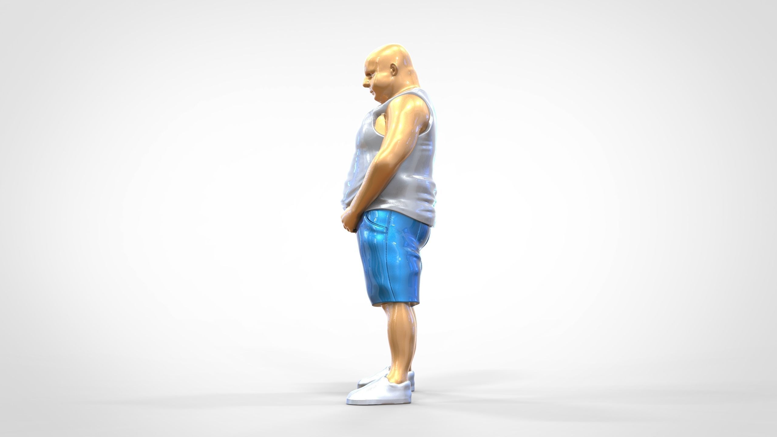 Man Peeing Urinating after drinking beer 3D print model_13