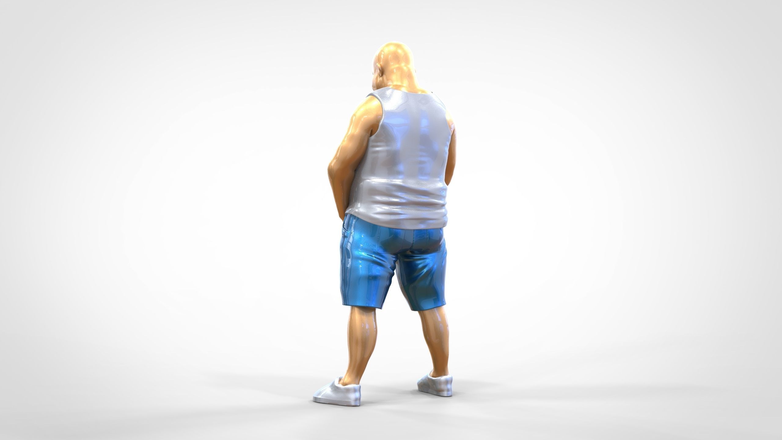 Man Peeing Urinating after drinking beer 3D print model_10