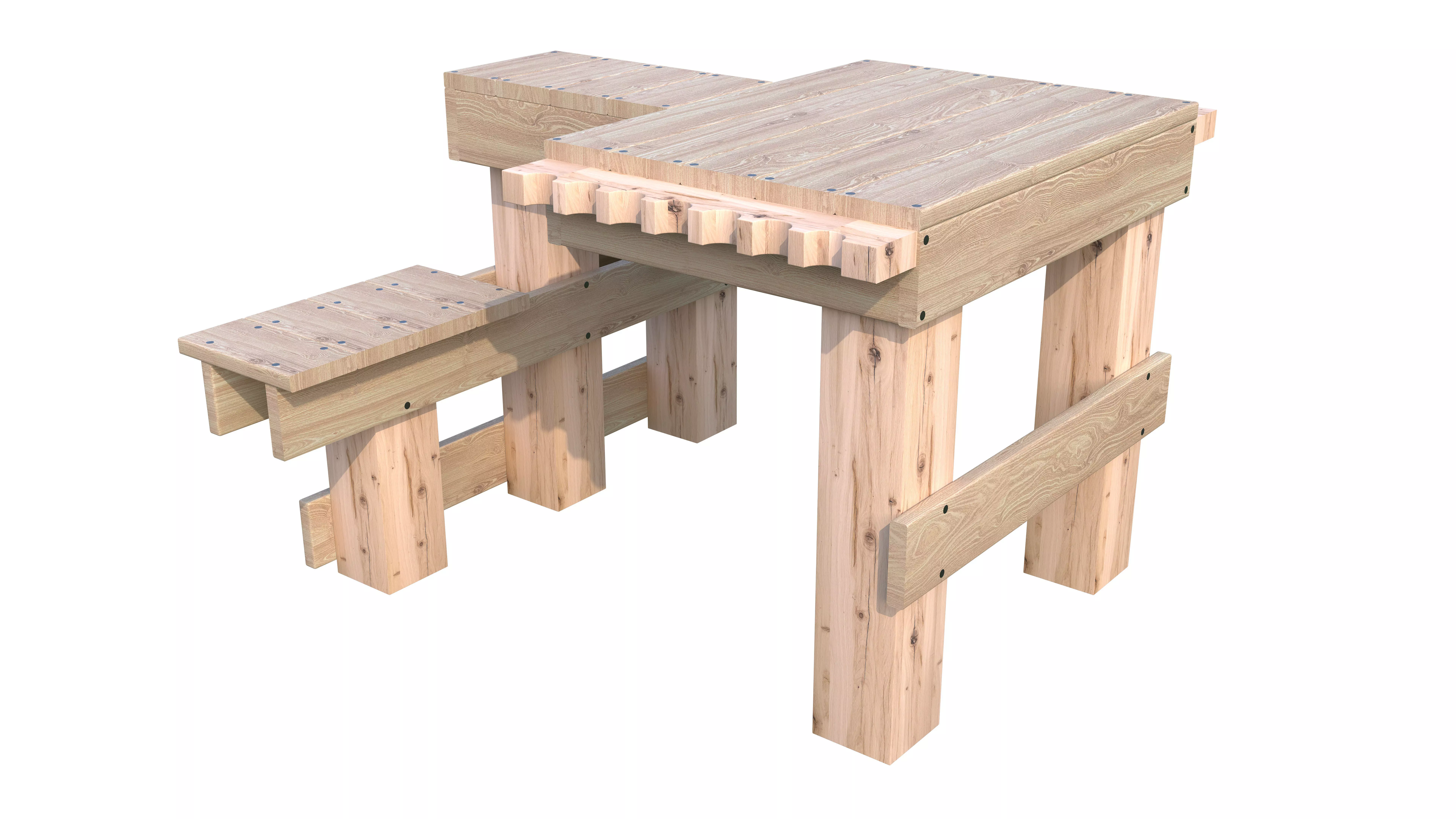 Rifle shooting bench 3D model_0