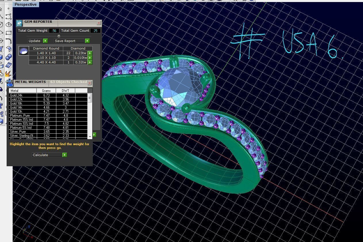 ZDR018 diamond engagement ring gold 3D print model_6