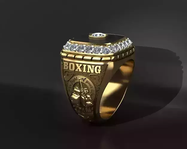 Gold ring box 3D print model