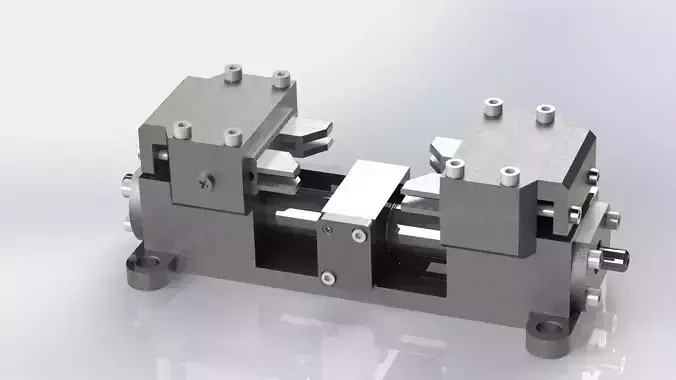 Machine vice with movable replaceable jaws