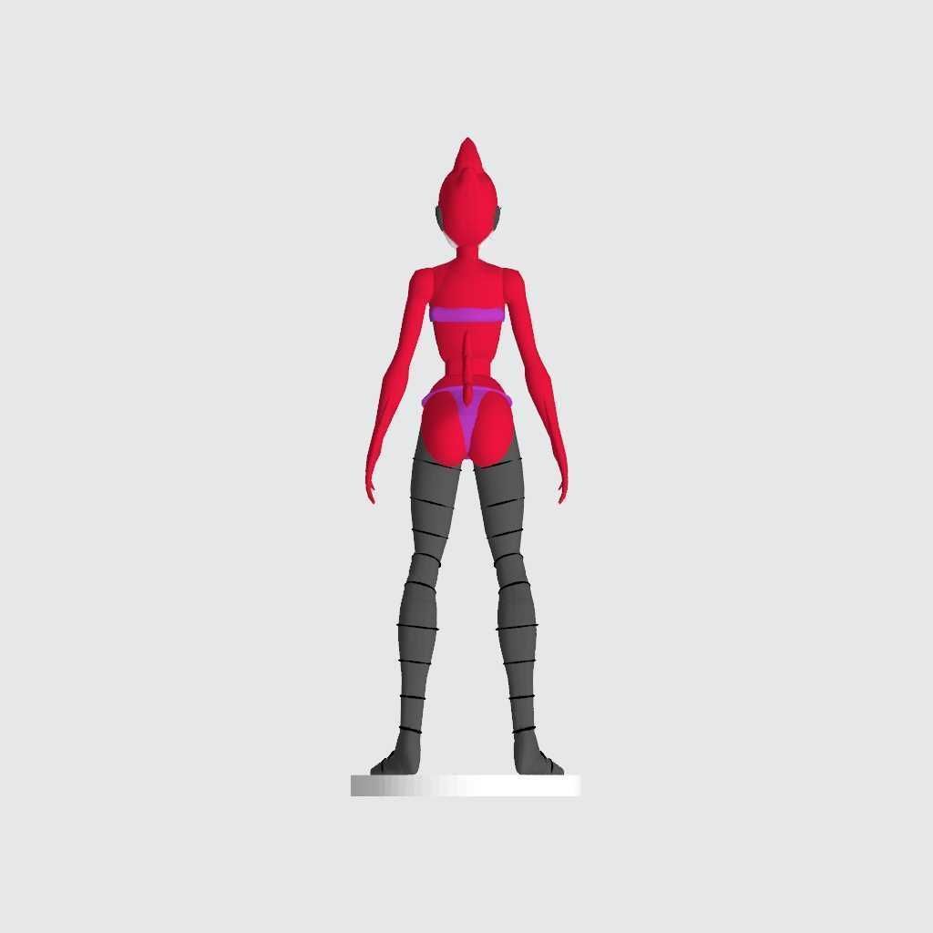 regular show margaret bikini 3D print model_2