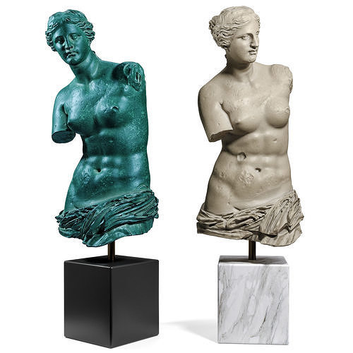 Venus de Milo bust Low-poly 3D model