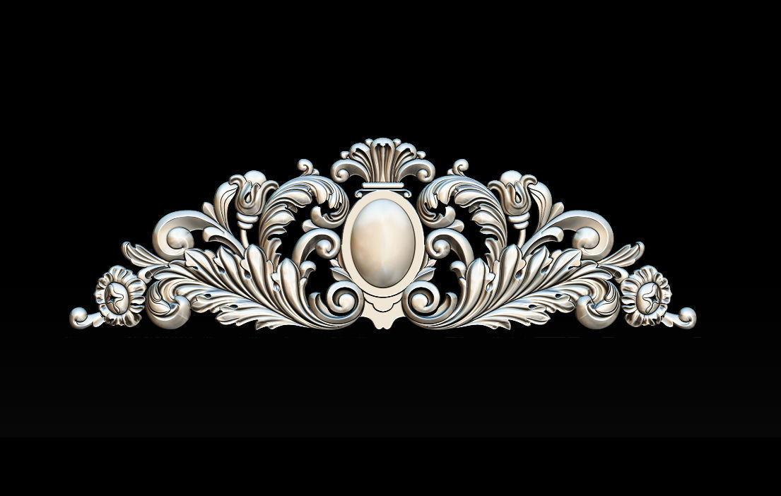 Baroque ornaments model 3D print model_8