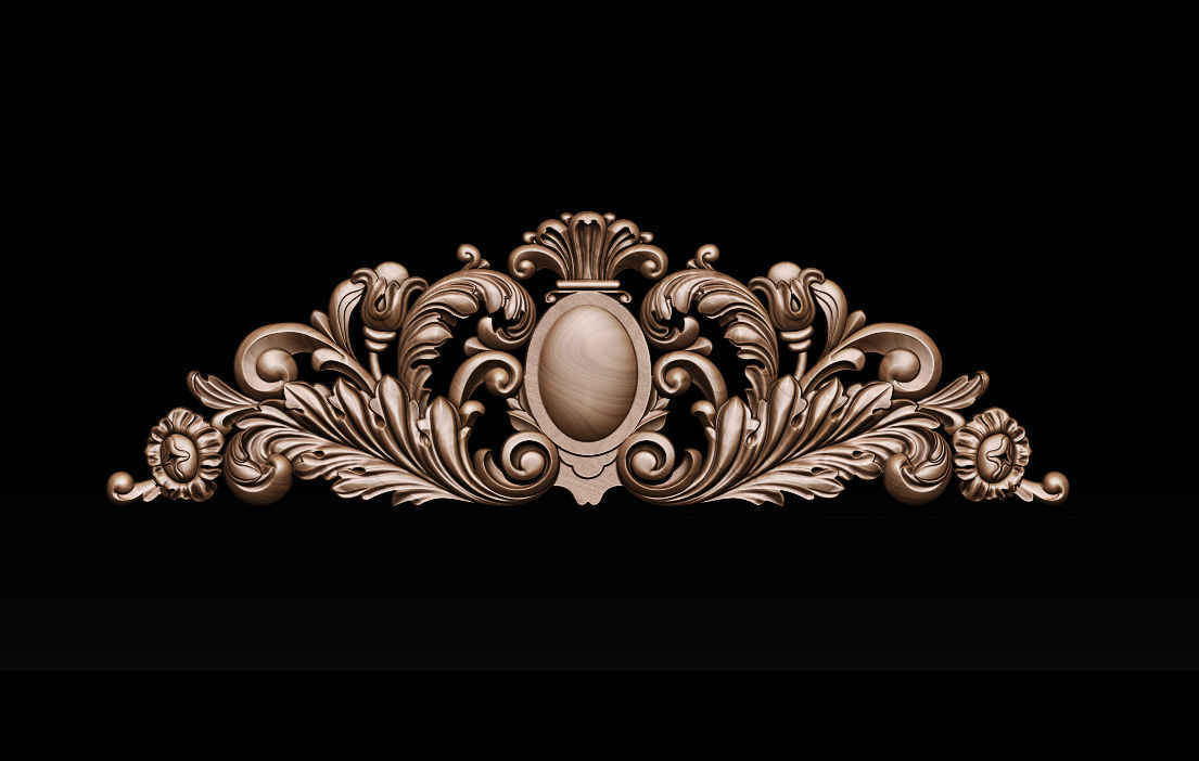 Baroque ornaments model 3D print model_4