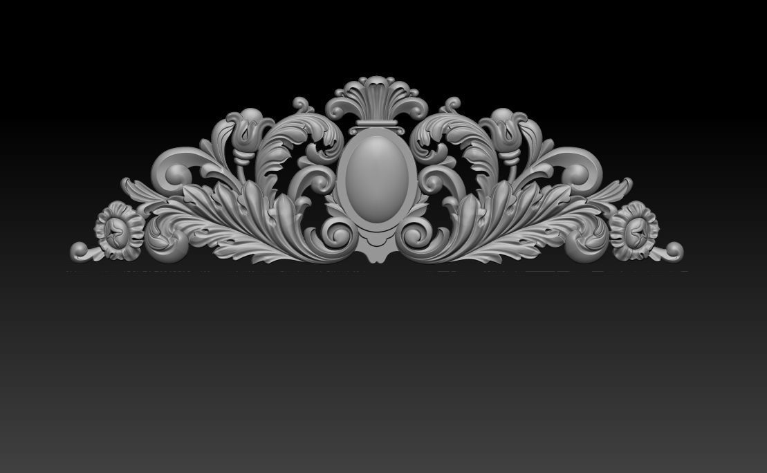 Baroque ornaments model 3D print model_15