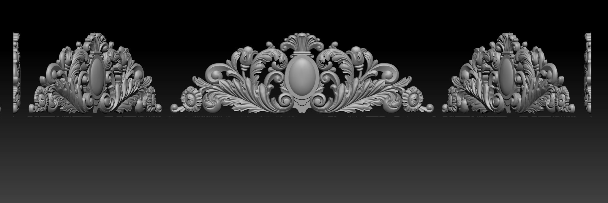 Baroque ornaments model 3D print model_18