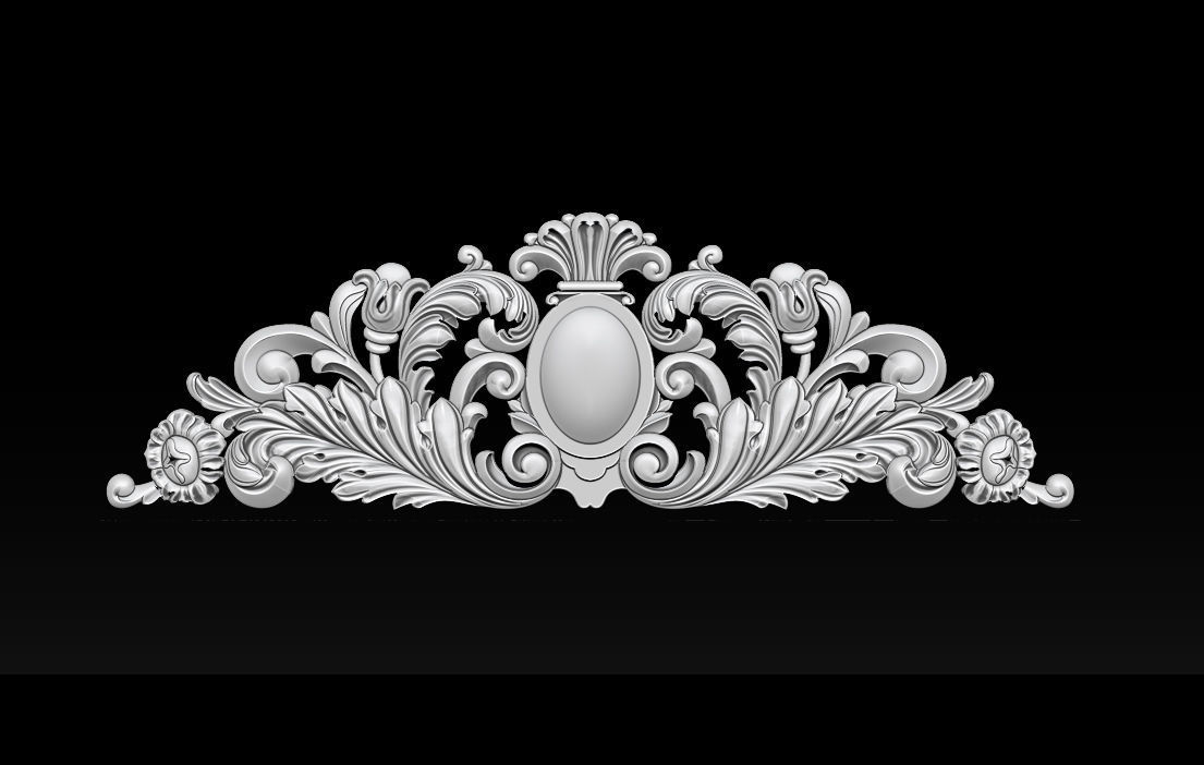 Baroque ornaments model 3D print model_3