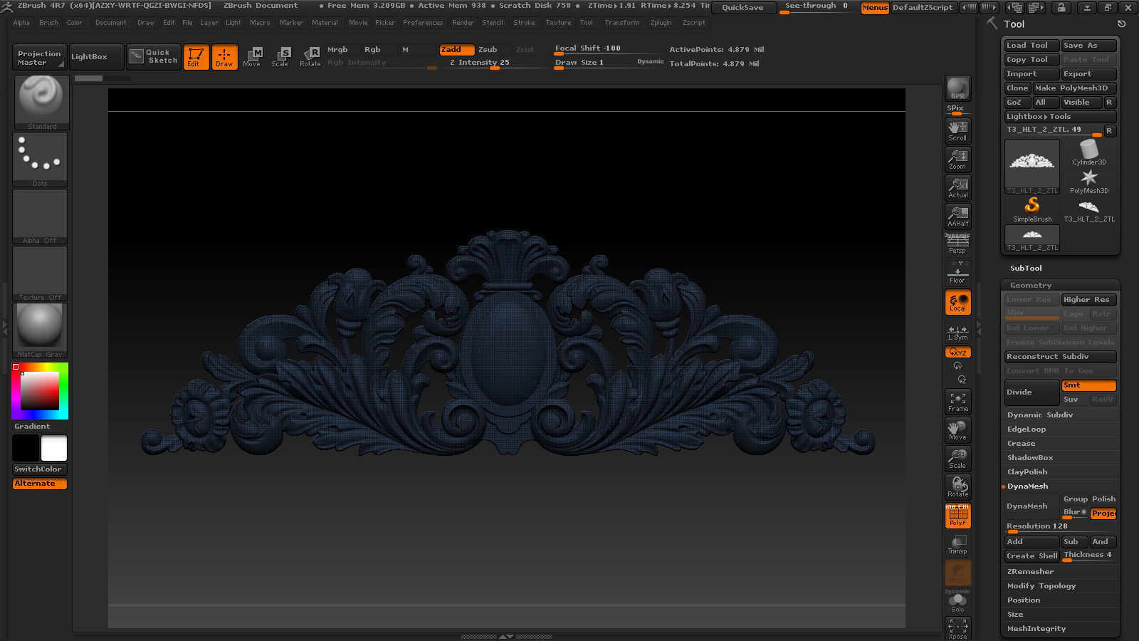 Baroque ornaments model 3D print model_20