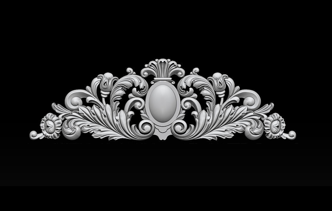 Baroque ornaments model 3D print model_7