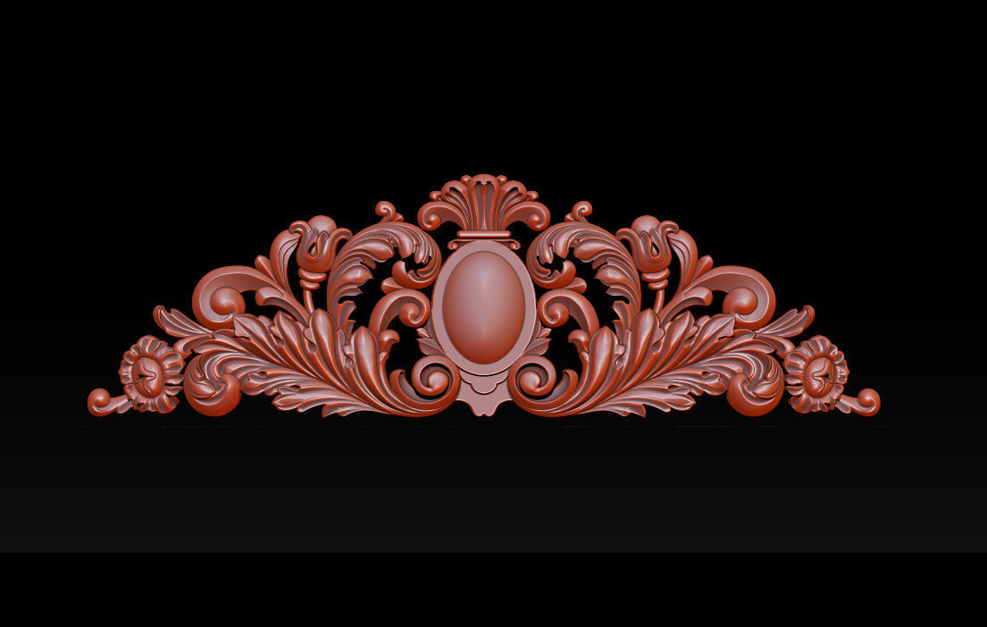 Baroque ornaments model 3D print model_2