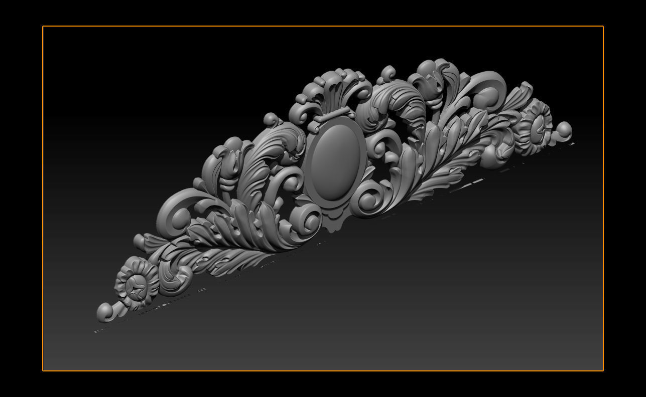 Baroque ornaments model 3D print model_11